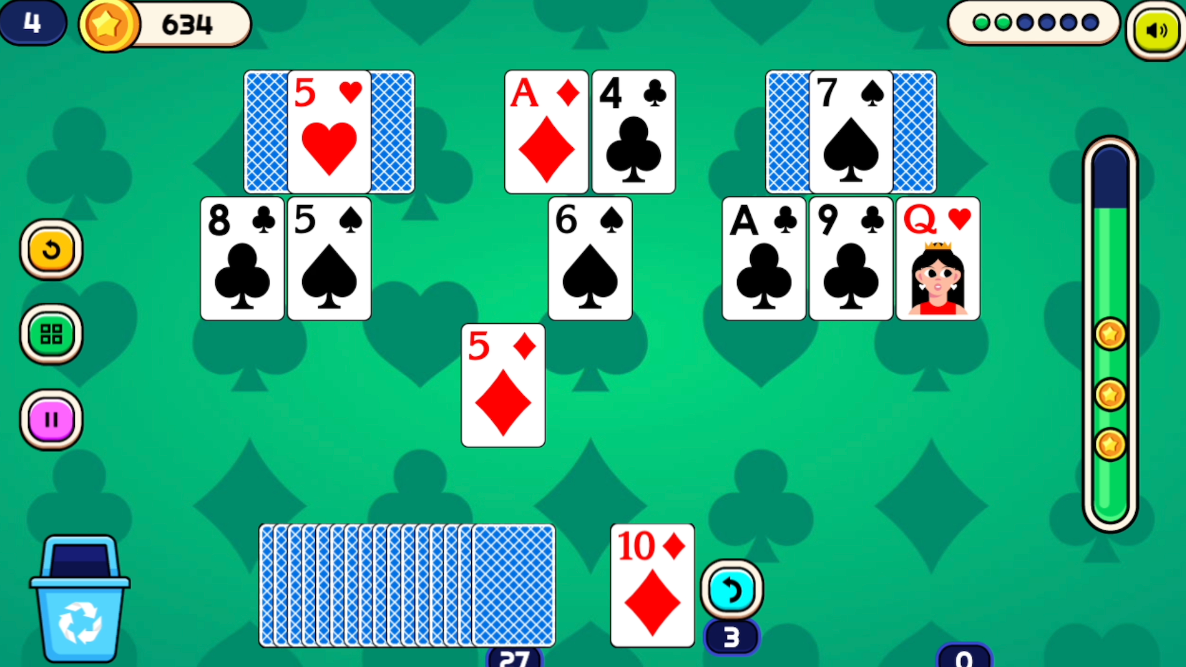 Play Tripeaks Solitaire online at Coolmath Games